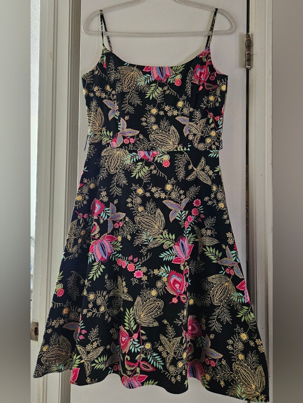 Vintage 90s Jessica Howard Floral Fit & Flare Boned Bodice Dress Size 10
